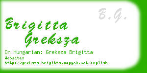 brigitta greksza business card